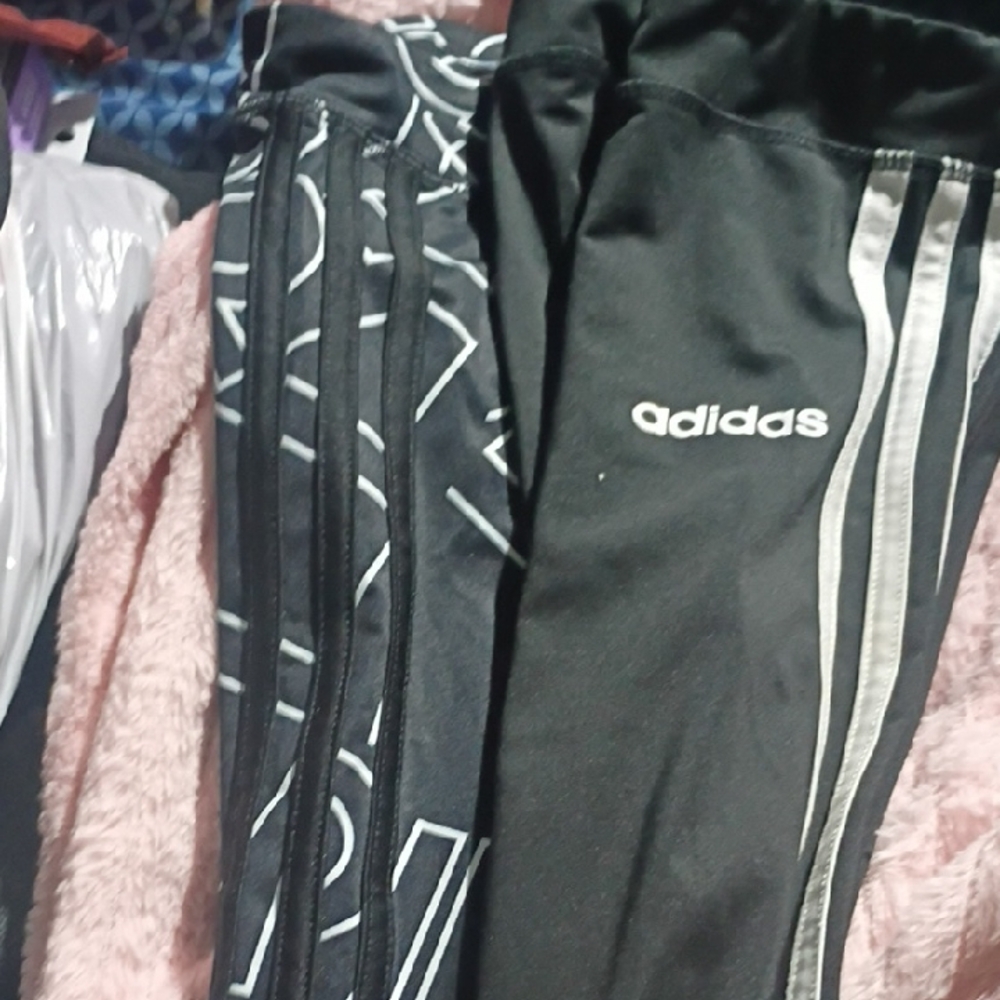 adidas Black Kids Joggers with White Logo and Stripes
